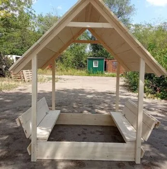 Песочница трансформер  с крышей 